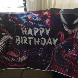 Spiderman's Venom Birthday Backdrop 