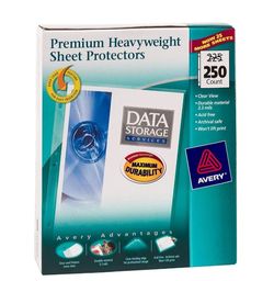NEW Avery Premium Heavyweight Diamond Clear Sheet Protectors, 8.5" x 11", Acid-Free, Easy Load, 250ct (76006) (488664)

- SEALED, NEVER OPENED 