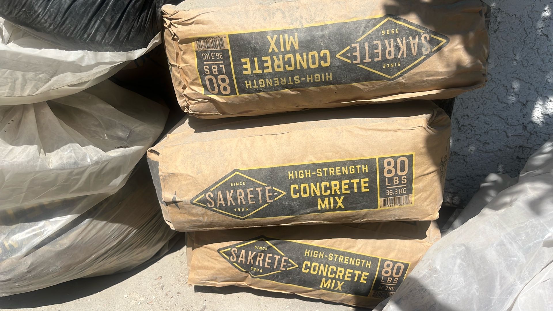 Concrete Mix 80 Lbs Bags (6)-(10) Bags