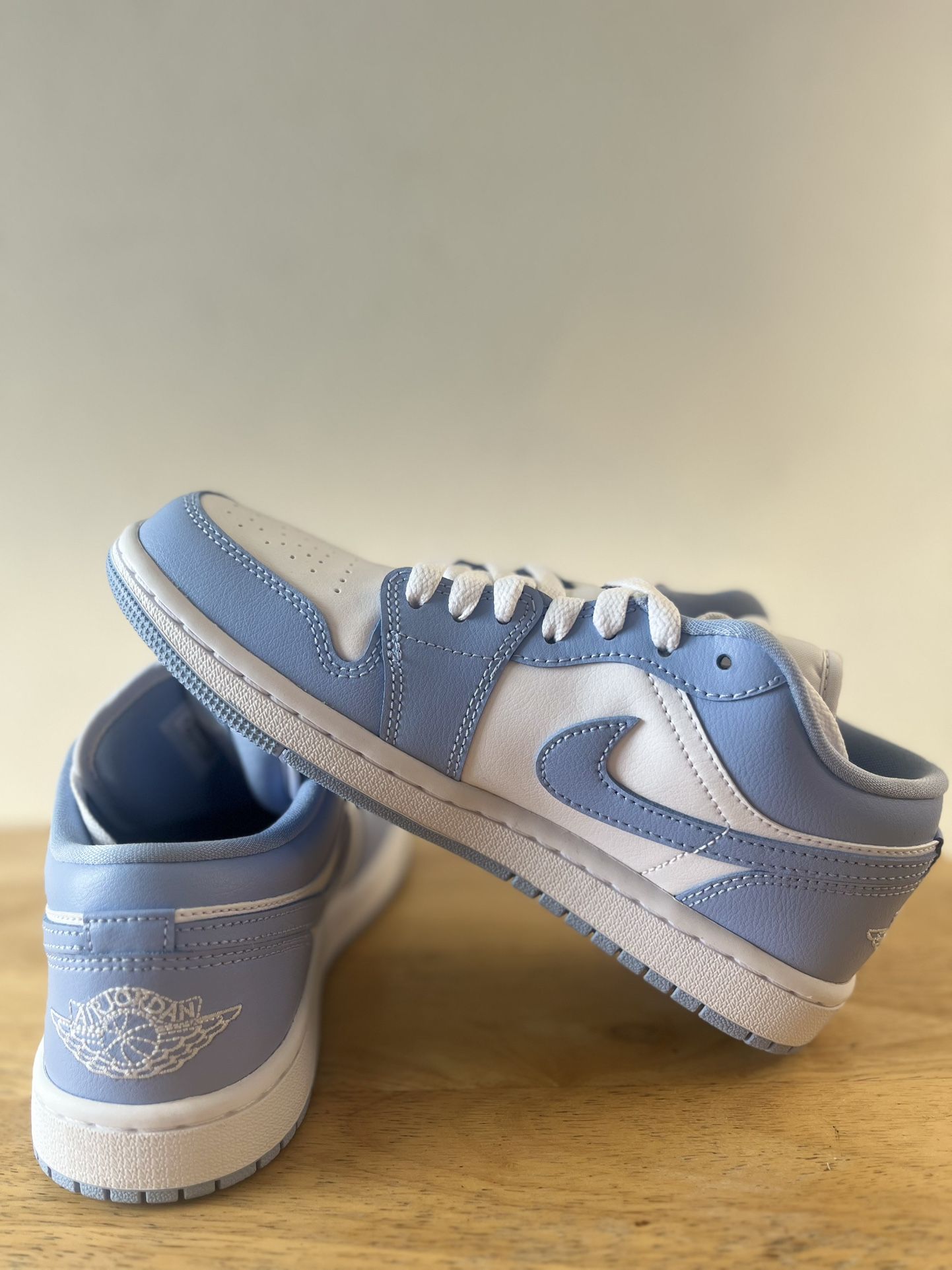 Jordan Women's Sneakers in Light Blue and White | Size 6.5 W