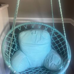 Boho Style Blue Indoor/ Outdoor Swing