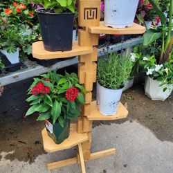 4 Tier Plant Stand For Indoor/outdoor Adaptable height and shape Corner Tall Plant Shelf 4 Potted Flower   Rack For Living Room Balcony

