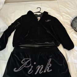 Victoria’s Secret Pink Velour Sweatsuit Size XL New With Tags