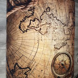 World Map Rug 5x6 