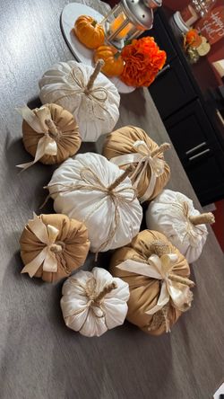 Handmade pumpkins for decoration
