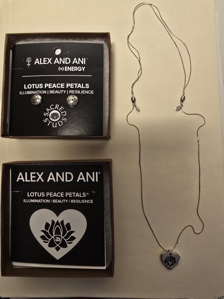 Silver Necklace and Earring Set