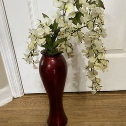 Glass Vaza With Flowers 