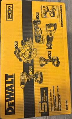 DeWALT 20V 5 Tool Kit with 2 5ah batteries and a charger. Price firm. Brand new.