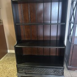 Vintage Blank Hutch Style Bookcase 