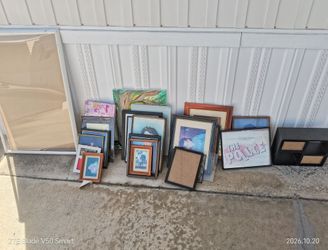 Mixed Lot of Picture Frames and Wall Art-OBO
