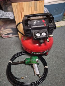 150 PSI Porter Cable Compressor,air hose and 1/2 air gun by Mohawk