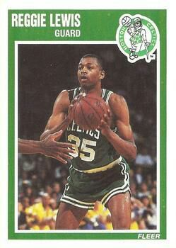 1989 Fleer Reggie Lewis RC #10. Celtics.