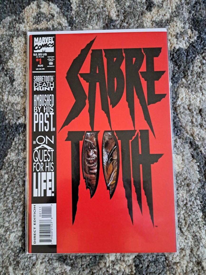 Marvel Sabertooth #1 Comic Book