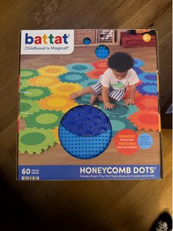 Battat Honeycomb Dots Sensory Foam Play Mat