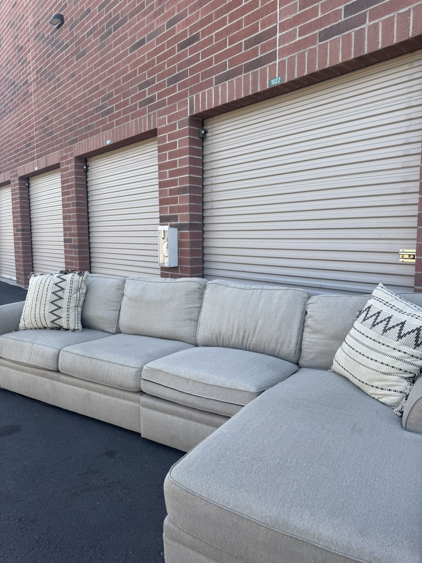 really nice gray sectional couch