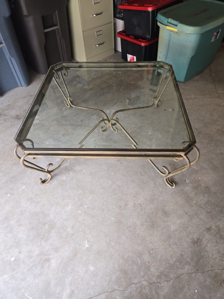 Heavy Glass Coffee Table