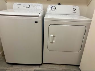 Samsung Top Load Washer + Amana Electric Dryer for Sale