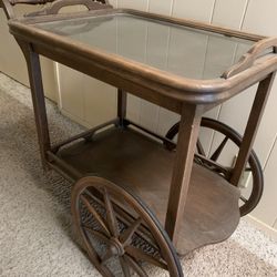 Vintage  Wooden Tea Cart