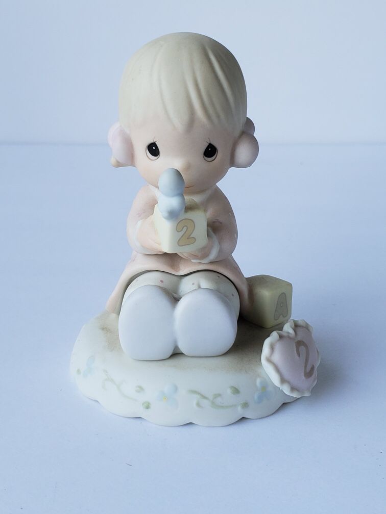 Grace Age 2” Bisque Porcelain Figurine Blonde Girl