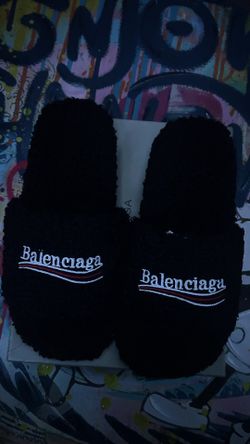 Balenciaga Fur Slides