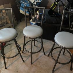 Three Metal Stools