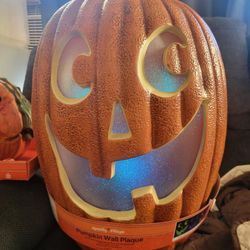 Pumkin wall Plaque Halloween decor