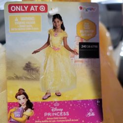 Girls princess belle halloween costume size 3T/4T 