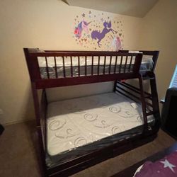 Brand New Trio Wooden Bunk Bed Frame 