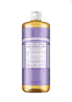 Dr Bronners 18 in 1 Hemp Lavender Pure Castile Soap, 32oz Bundle of 5
