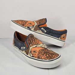 Rare Vans Koi Fish Slip-ons Mens Size 5 Women's 6.5 Off The Wall GUC Sneakers