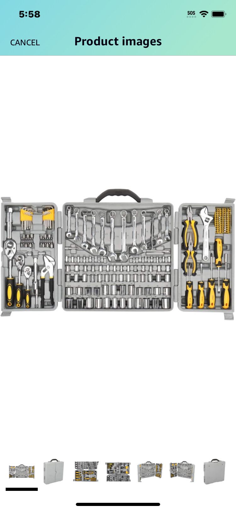 Brand New 205 Piece Tool Set Mechanics Tools Kit General Household Hand Tool Kit with Plastic Toolbox Storage Case Socket Wrench Set