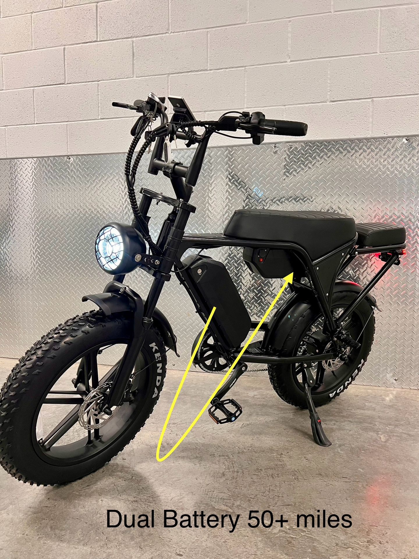 New! Electric Bike, 1000 W, 2 Riders, Dual Battery, 40 + Miles Long Distance, Extra Seat, E-bike, 30 Mph, Free Delivery, π