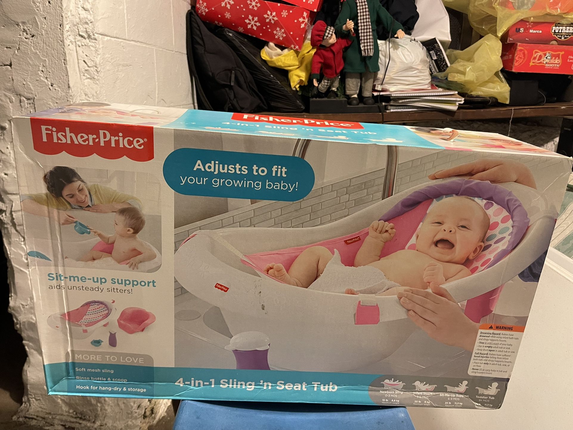 Fisher-Price 4-in-1 Sling 'n Seat Tub 1 Count ( Baby Bath Tub)
