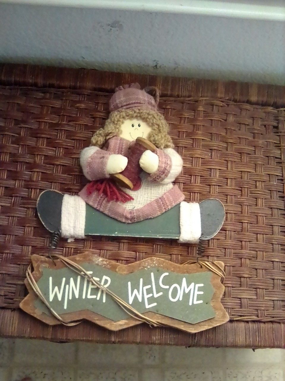 Winter Welcome hanging Sign