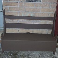 Kids Wooden Bench With Storage 