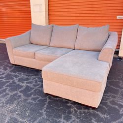 Free Delivery - Gray Sectional Couch with Reversible Chaise