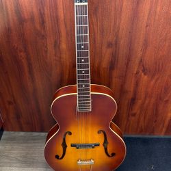 GRETSCH ACOUSTIC GUITAR WITH ADDED ELECTRIC PICK UP MODEL #G9555