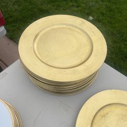 Gold Chargers Dinner Plate Stands
