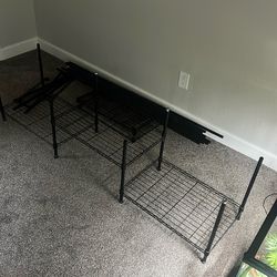 Black Clothing Rack With Shelving