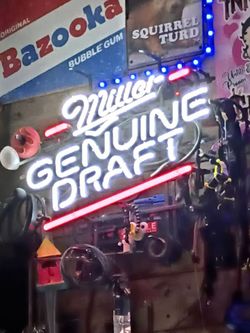Miller genuine draft glass neon sign