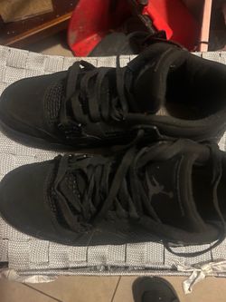 Jordan black cats size 8