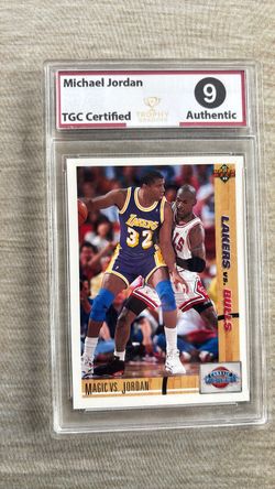 Michael Jordan Upper Deck 91-92 Magic vs. Jordan TGC 9