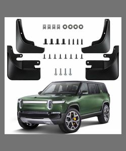 FormiPow Mud Flaps Splash Guards For 2022-2026 Rivian R1S, Durable ABS Material, No-Drill Installation, Protects Against Mud, Rocks, And Debris, Front