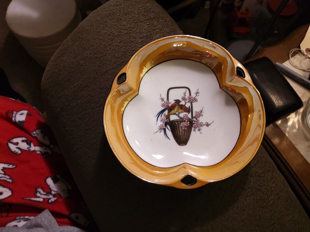 Noritake Lusterware Birds In Basket
