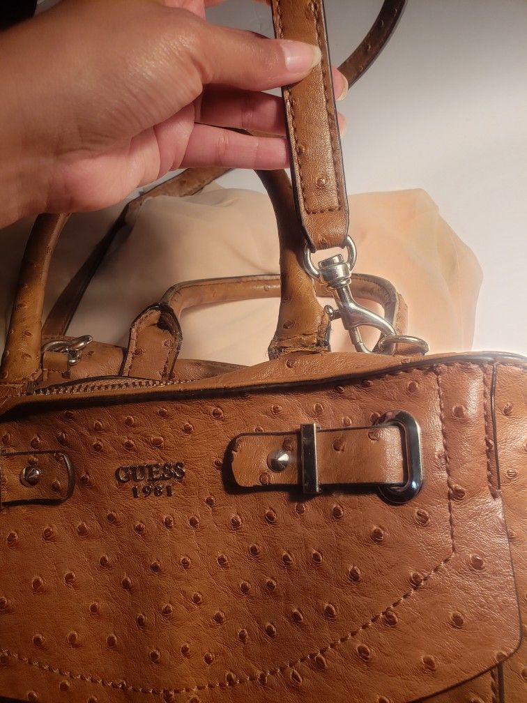 Guess 1981 Purse And Silver Handbag