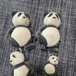 Lot Of 4 Panda Bears Small Toys 