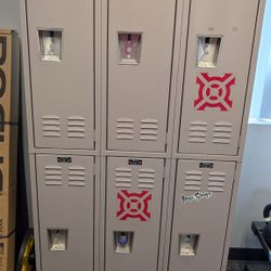 Double-Tier Lockers – 3-wide (6 total doors)