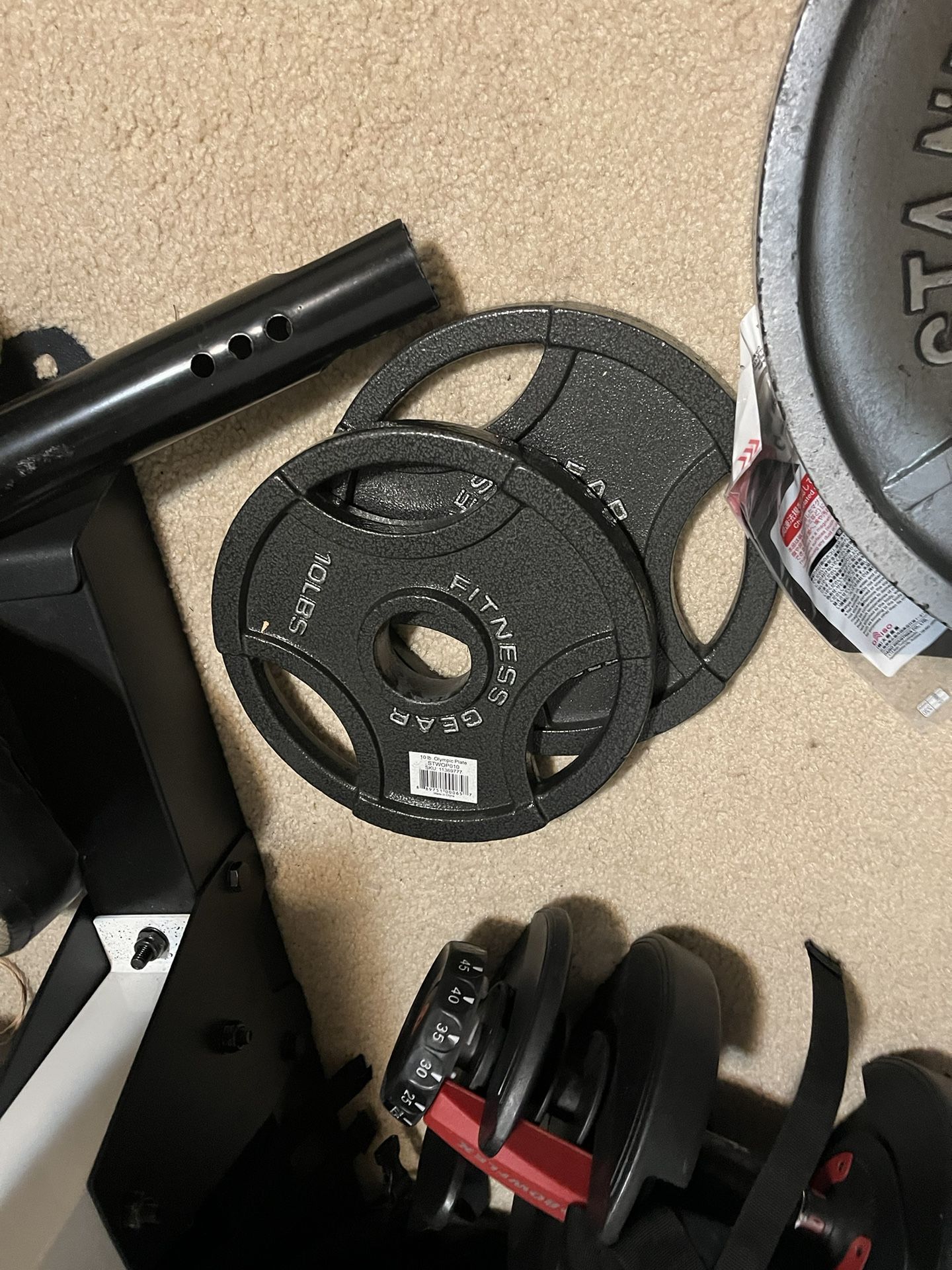 Metal 10lbs plates ($45 each)