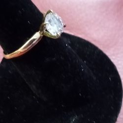 10K Moissanite Engagement Ring