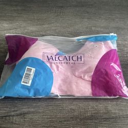 VALCATCH Wireless Sports Bra Set L Pink Blue Purple 96% Nylon Pullover